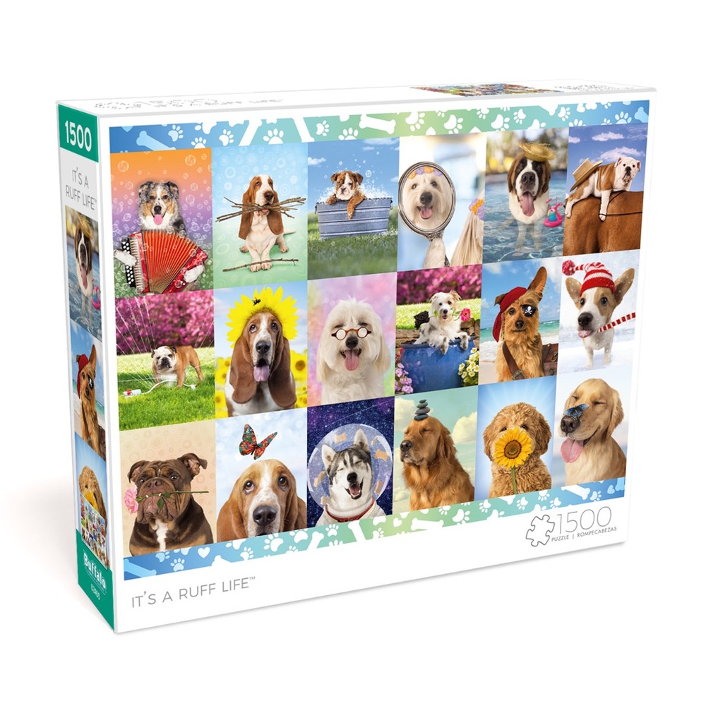 It's a Ruff Life 1500 Piece Jigsaw Puzzle Buffalo Games Poster Premium Quality